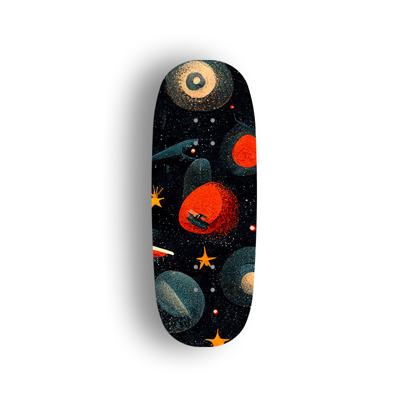 Order 34mm Premium Pro Fingerboard Deck with Scifi Graphic obsiusfb