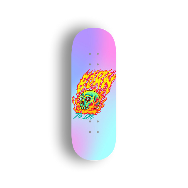 Premium Pro Fingerboard Deck - Flame Skull