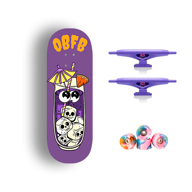 Premium Pro Fingerboard Deck - Skull Float