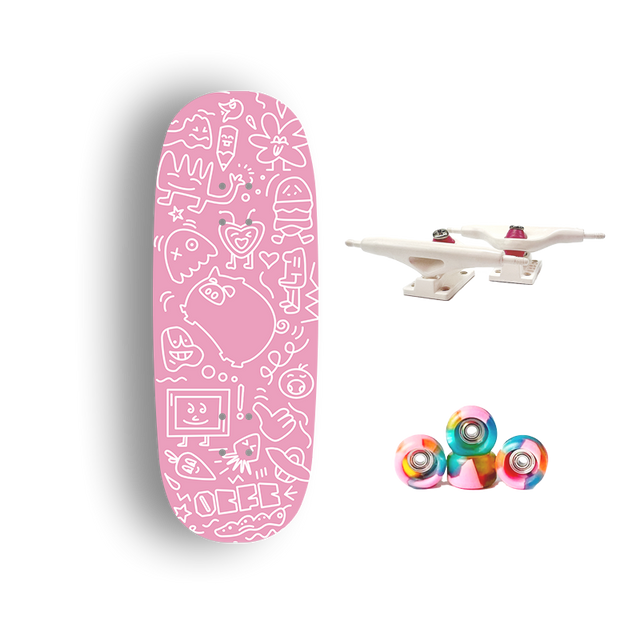 Professional Fingerboard Complete - Obsius x Guaiguaichai - Collab Graphic-Pink