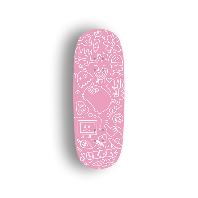 Professional Fingerboard Complete - Obsius x Guaiguaichai - Collab Graphic-Pink