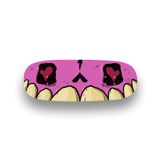 Professional Fingerboard Deck - Obsius x Old Boy Slide - Funky Skull 01