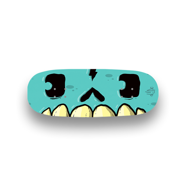 Professional Fingerboard Deck - Obsius x Old Boy Slide - Funky Skull 02