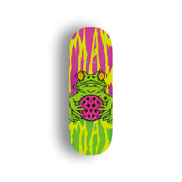 Premium Pro Fingerboard Deck - Obsius x Shaun Draws Eyes - Hypno Toad