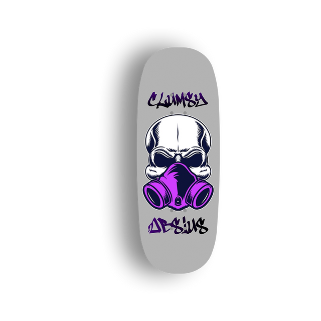 Premium Pro Fingerboard Deck - - Obsius x Clumsy - Mask Skull