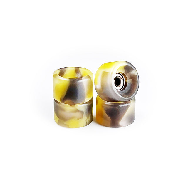 OFB PRO FINGERBOARD WHEELS-BOWL SHAPE-YELLOW&GREY