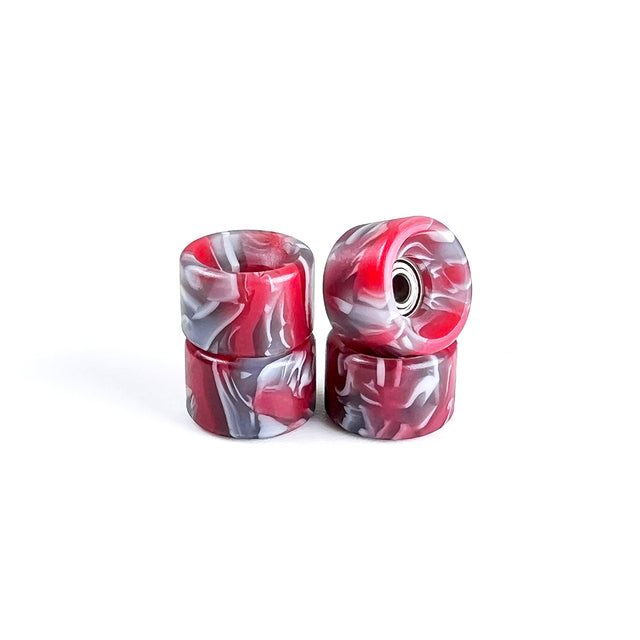 OFB PRO FINGERBOARD WHEELS-BOWL SHAPE-RED&GREY