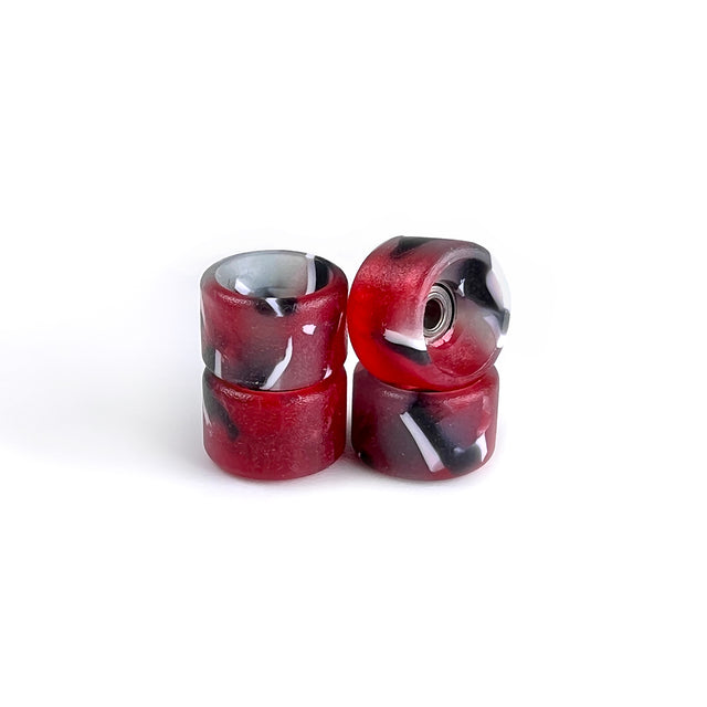 OFB PRO FINGERBOARD WHEELS-BOWL SHAPE-RED & BLACK