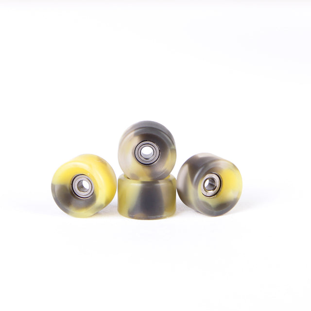 OFB PRO FINGERBOARD WHEELS-BOWL SHAPE-YELLOW&GREY