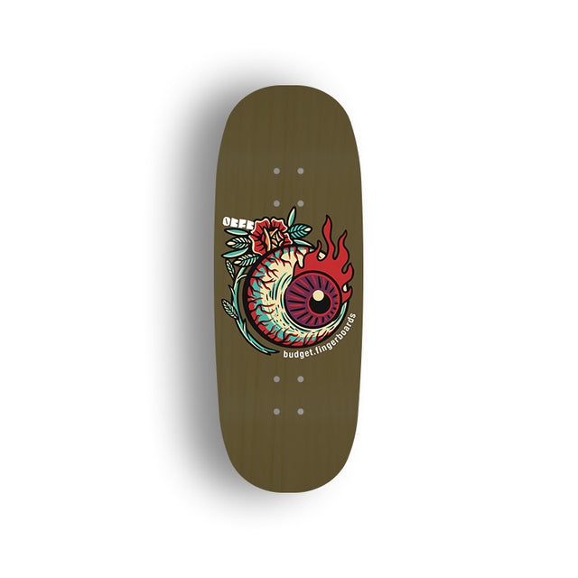 Professional Fingerboard Deck - Obsius x Budget.fingerboards - Fire Eye