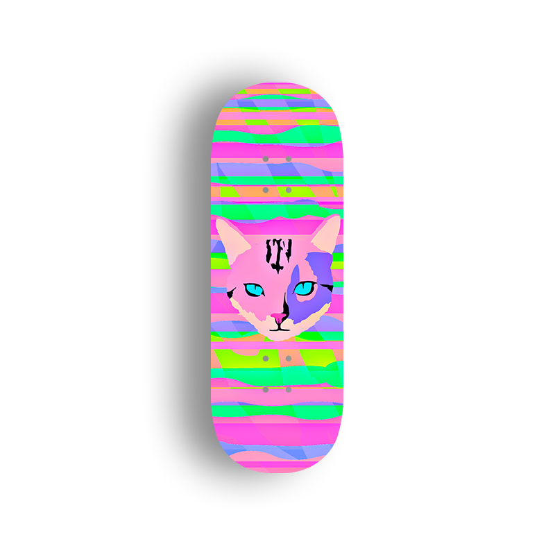 Premium Pro Fingerboard Deck - Stylish Cat 01