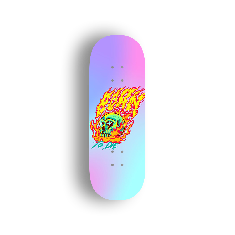 Premium Pro Fingerboard Deck - Flame Skull