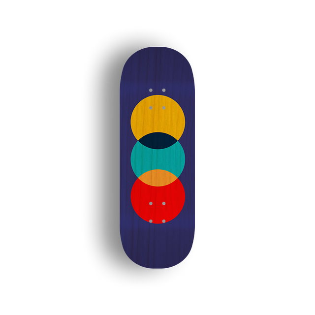 Premium Pro Fingerboard Deck - Colorful Circles