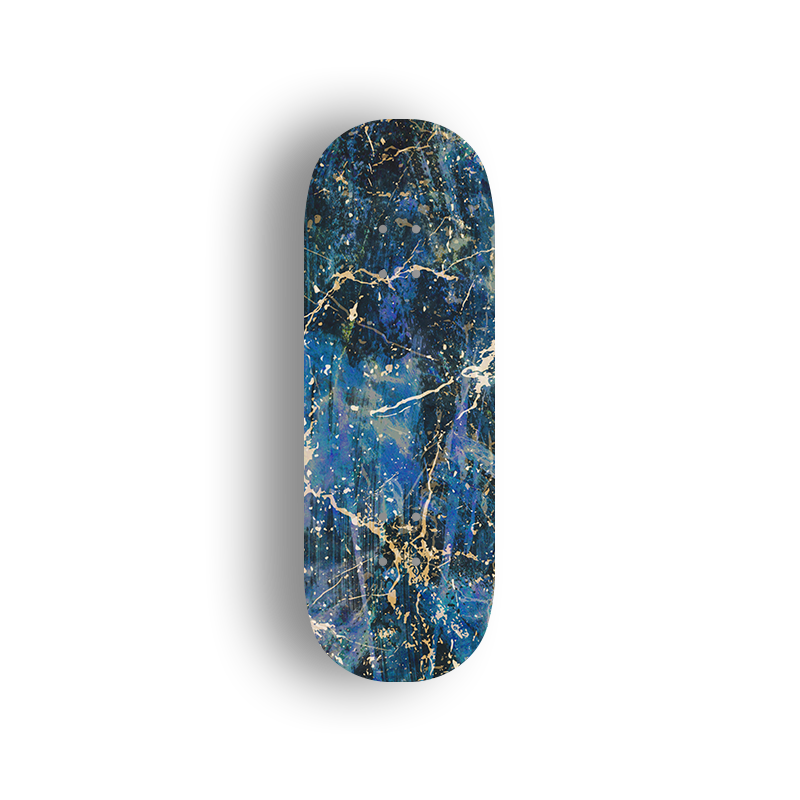 Premium Pro Fingerboard Deck - Popsicle Shape - Blue Stone