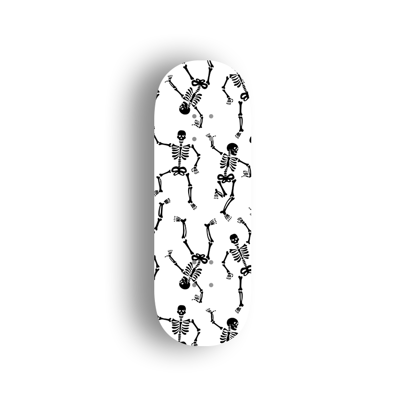 Premium Pro Fingerboard Deck - Popsicle Shape - Skeletons