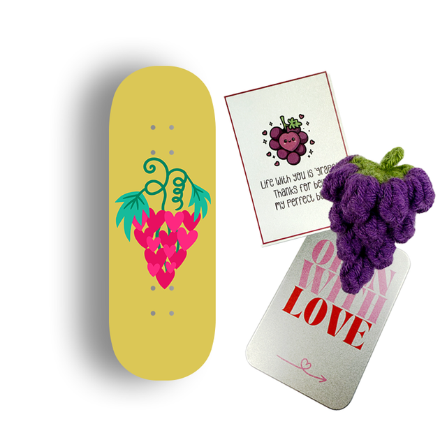 Premium Pro Fingerboard Deck -Grape (Gift Box)