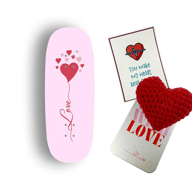 Premium Pro Fingerboard Deck - Love Heart (Gift Box) -Pink