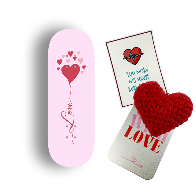 Premium Pro Fingerboard Deck - Love Heart (Gift Box) -Pink