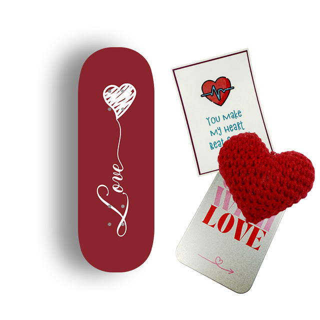 Premium Pro Fingerboard Deck - Love Heart (Gift Box)