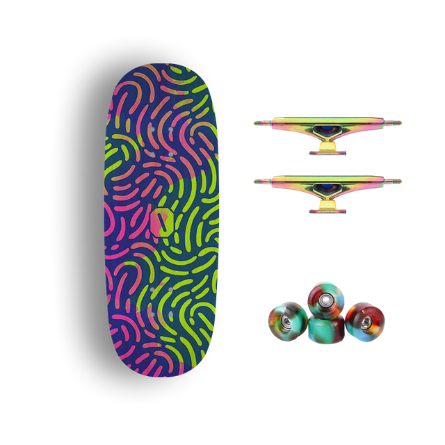 Premium Pro Fingerboard Complete - Neon Maze