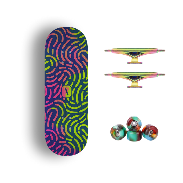 Premium Pro Fingerboard Complete - Neon Maze