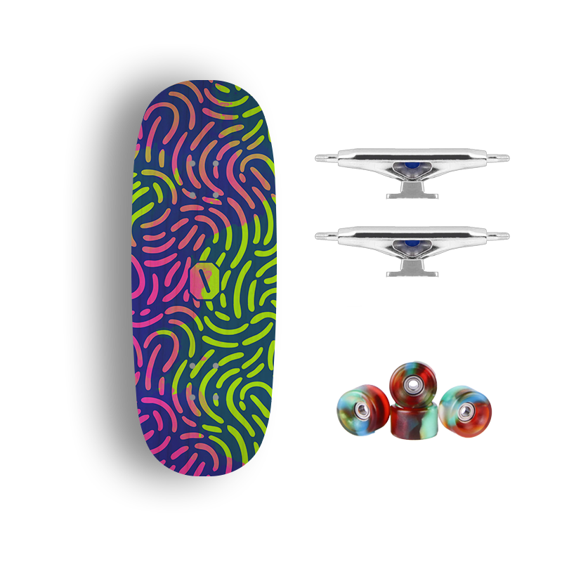Premium Pro Fingerboard Complete - Neon Maze