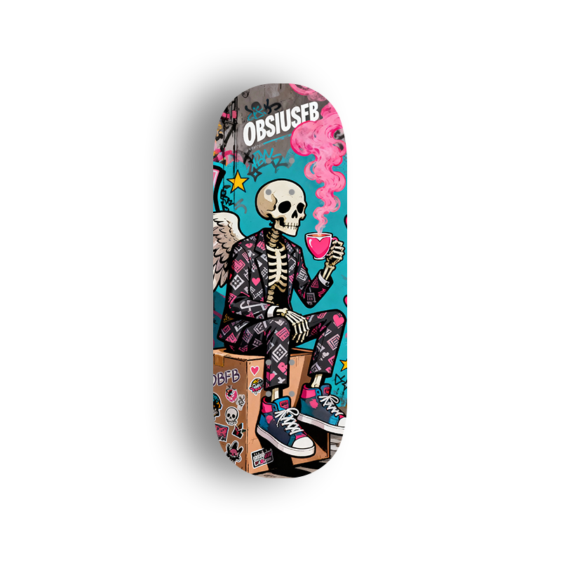 Premium Pro Fingerboard Deck - Loving Skull