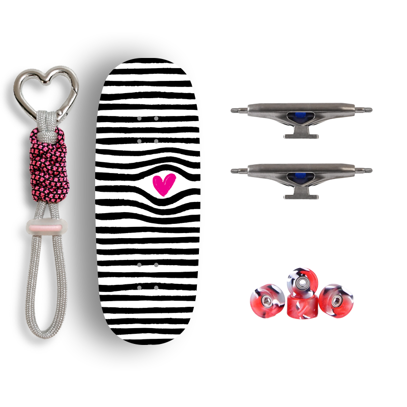 Premium Pro Fingerboard Complete - Heartbeat Stripe