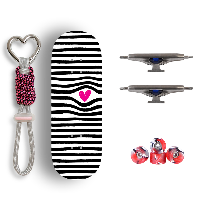 Premium Pro Fingerboard Complete - Heartbeat Stripe