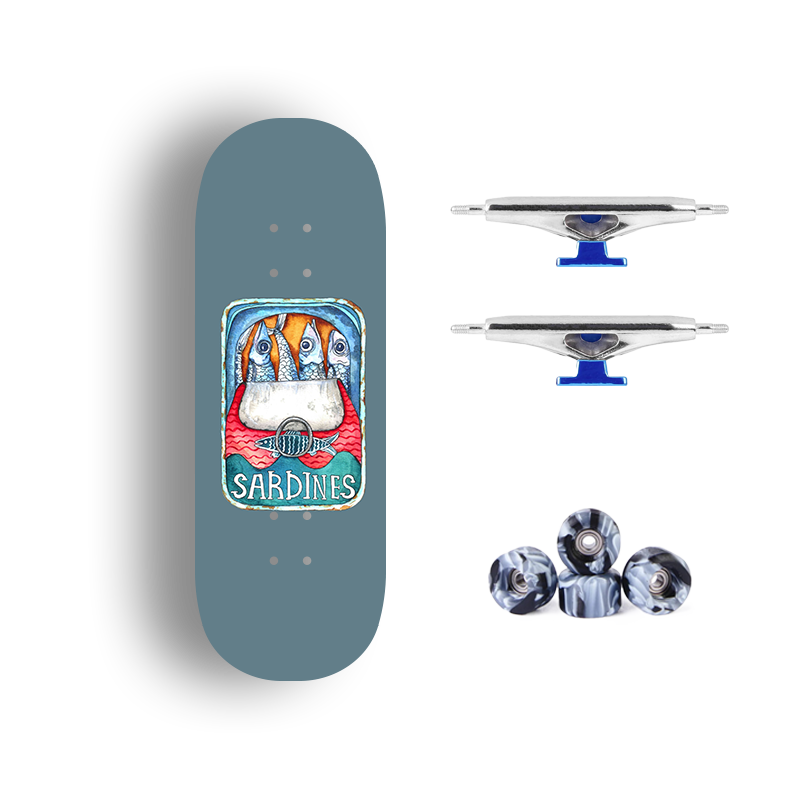 Premium Pro Fingerboard Deck - Sardine Club
