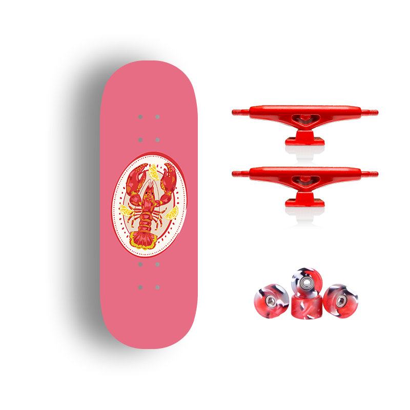 Premium Pro Fingerboard Deck - Lobster Bloom