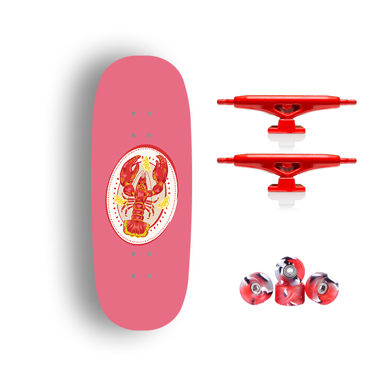 Premium Pro Fingerboard Deck - Lobster Bloom