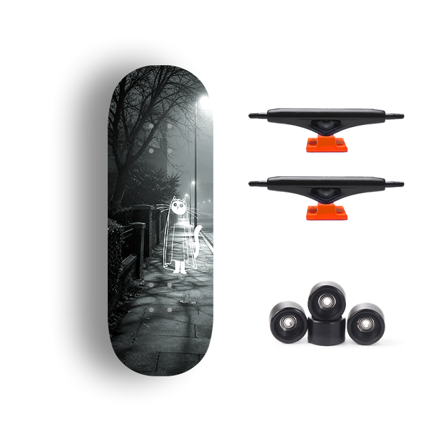 Premium Pro Fingerboard Deck - Spirit Cat