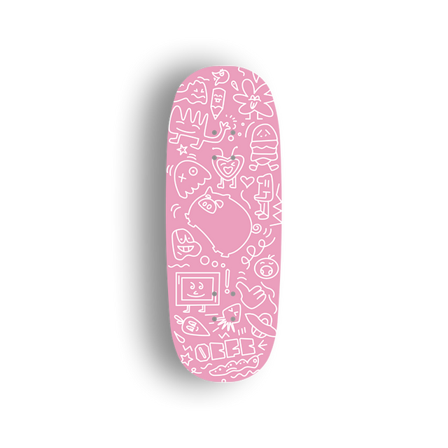 Professional Fingerboard Complete - Obsius x  Guaiguaichai - Collab Graphic-Pink