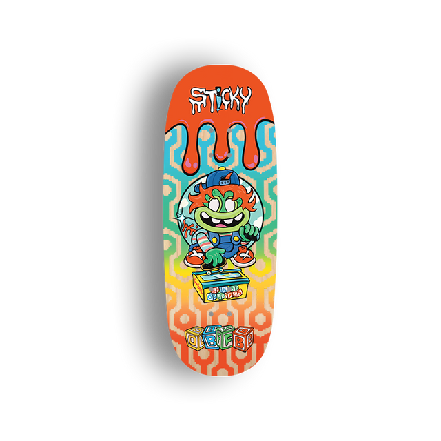 Premium Pro Fingerboard Deck - - Obsius x Sticky Art - STiCkY Sk8's- Gushers