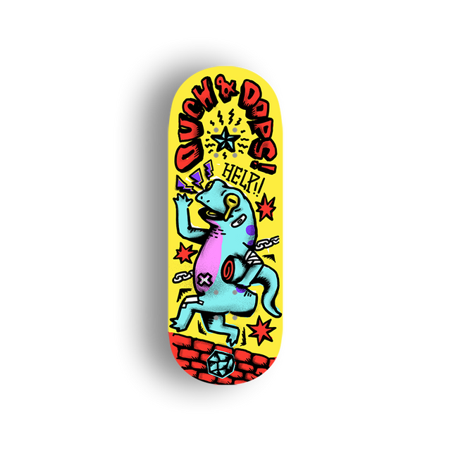 Premium Pro Fingerboard Deck - Obsius x Ouch & Oops
