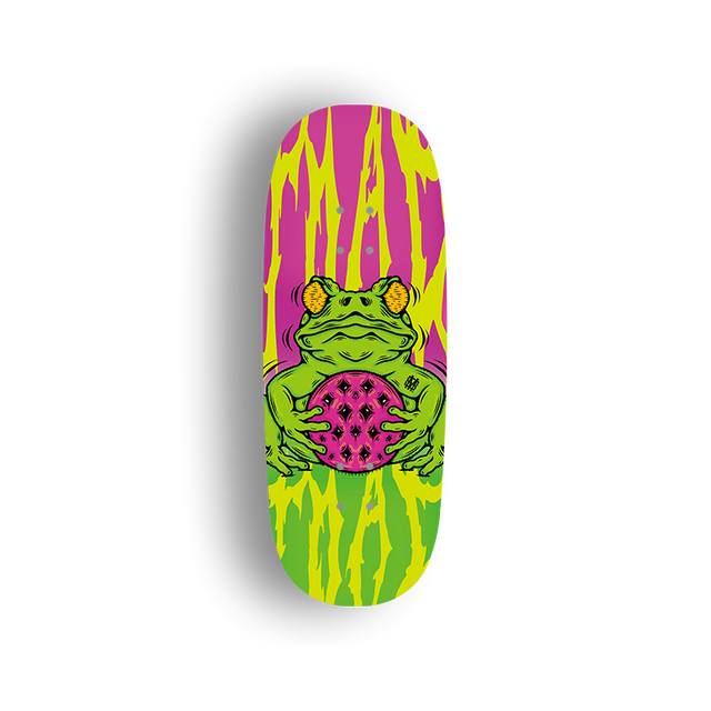 Premium Pro Fingerboard Deck - Obsius x Shaun Draws Eyes - Hypno Toad