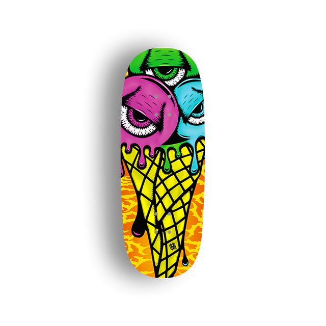 Premium Pro Fingerboard Deck - Obsius x Shaun Draws Eyes - Eye-Scream