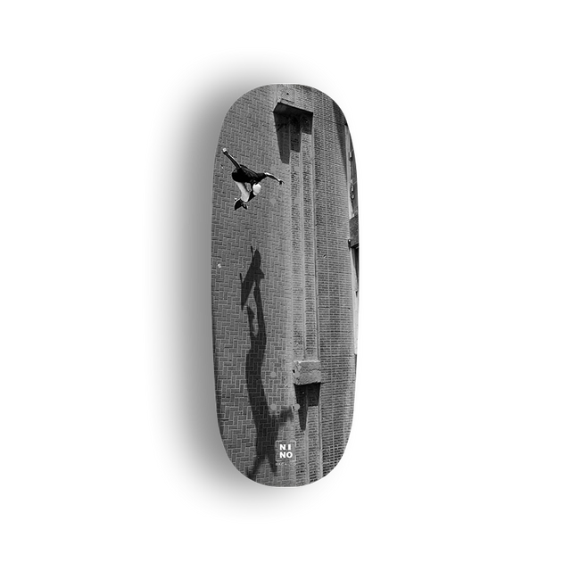 Premium Pro Fingerboard Deck - Obsius x Nino Jim Bacalso - Shadow Backside Flipper
