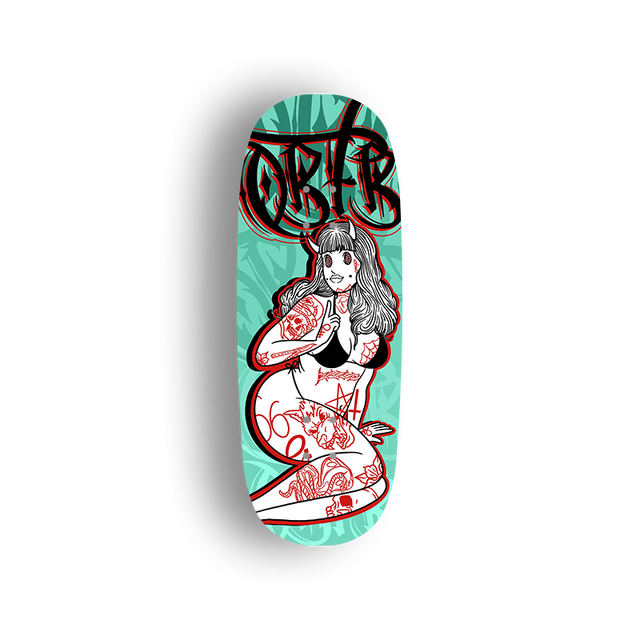 Premium Pro Fingerboard Deck - - Obsius x One Hand Skate - OHS Art 01