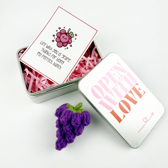 Premium Pro Fingerboard Deck -Grape Heart (Gift Box)