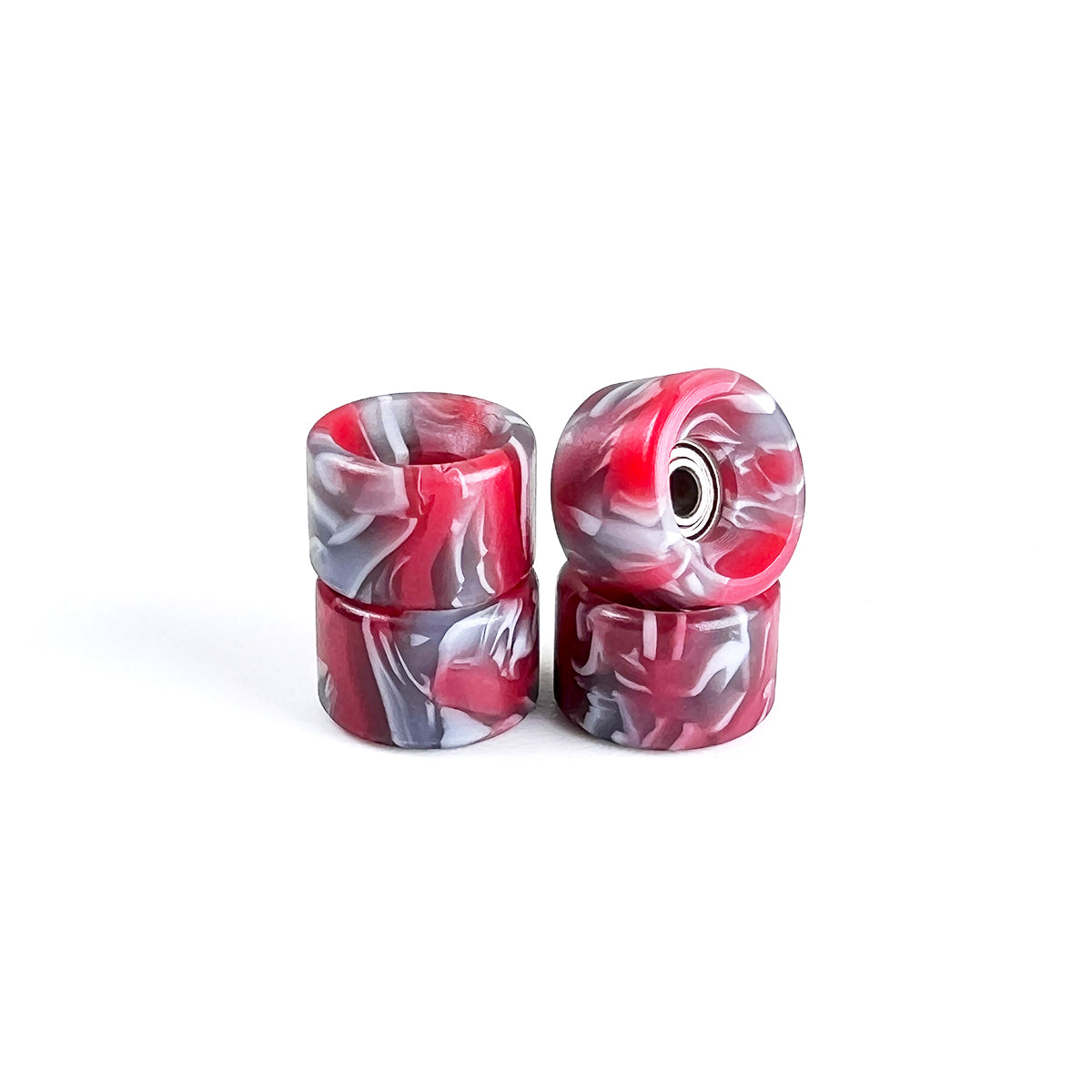 OFB PRO FINGERBOARD WHEELS-BOWL SHAPE-RED&GREY