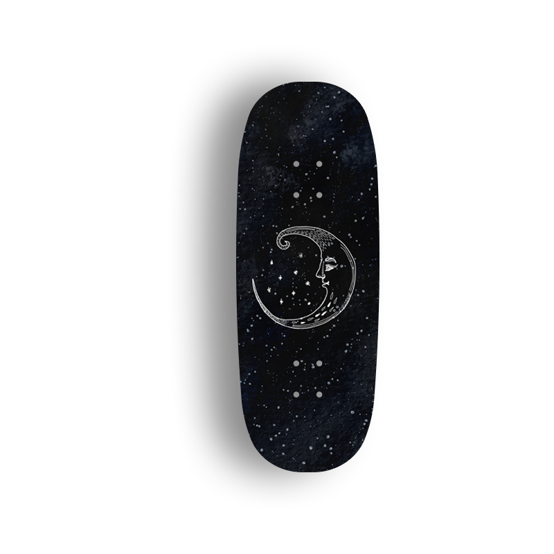 Get Premium Pro Fingerboard Deck with Line Art & Moon Abstract – obsiusfb