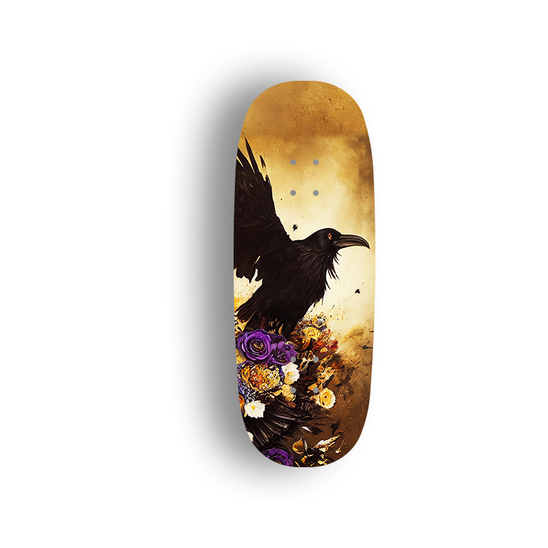 Premium Pro Fingerboard Deck - Black Raven