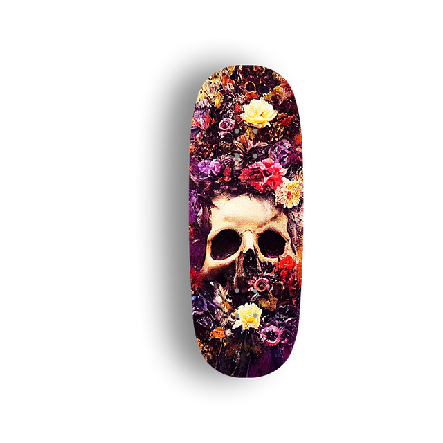 Premium Pro Fingerboard Deck - Skull and Flowers