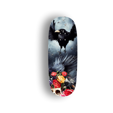 Premium Pro Fingerboard Deck - Skull and Black Raven