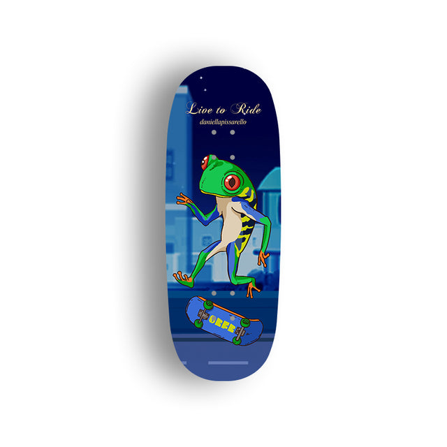 Professional Fingerboard Deck - Obsius x  Daniellapissarello - Skater Frog